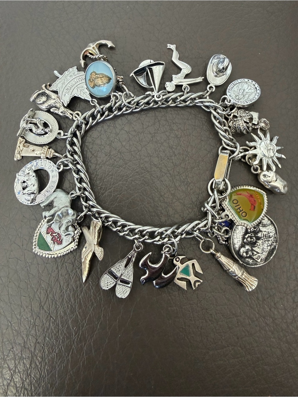 Treasure Sterling Silver and Non Sterling Silver  Multi-Charm Fabulous Bracelet
